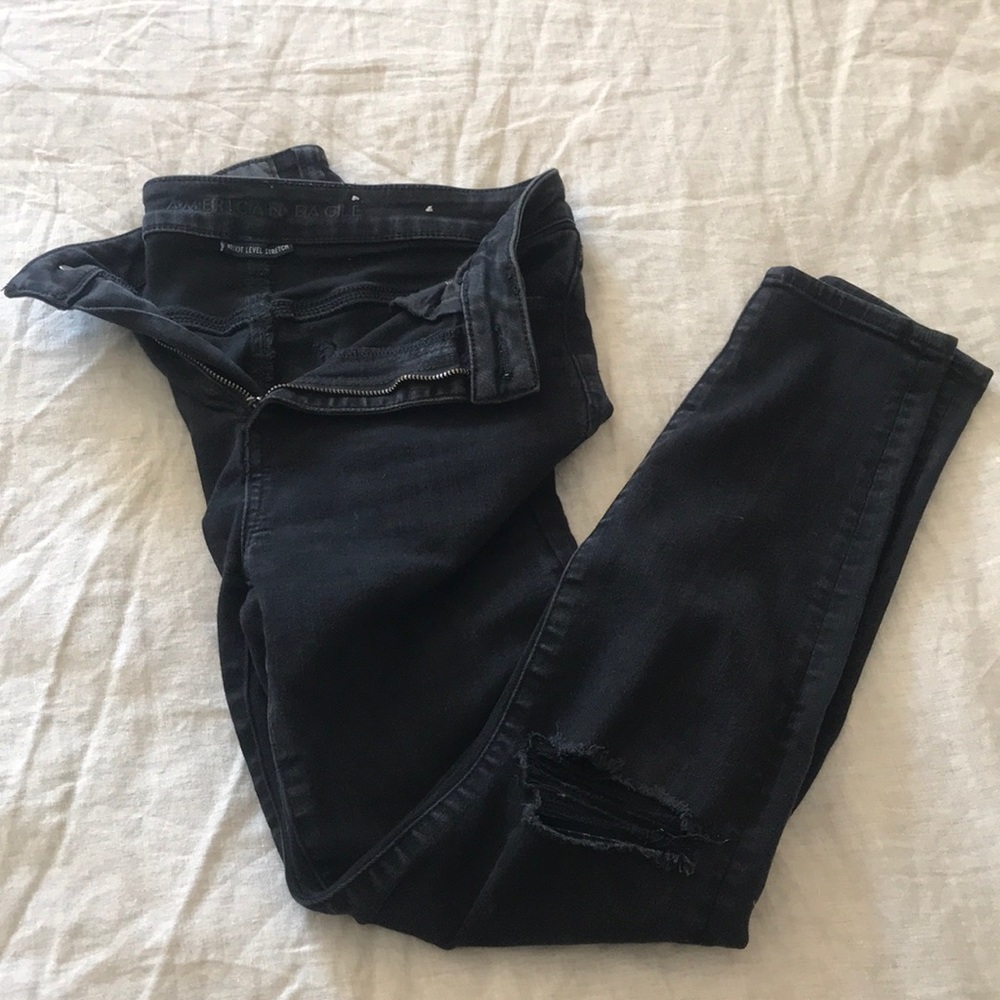 American Eagle Distressed High-Rise Skinny Jeans